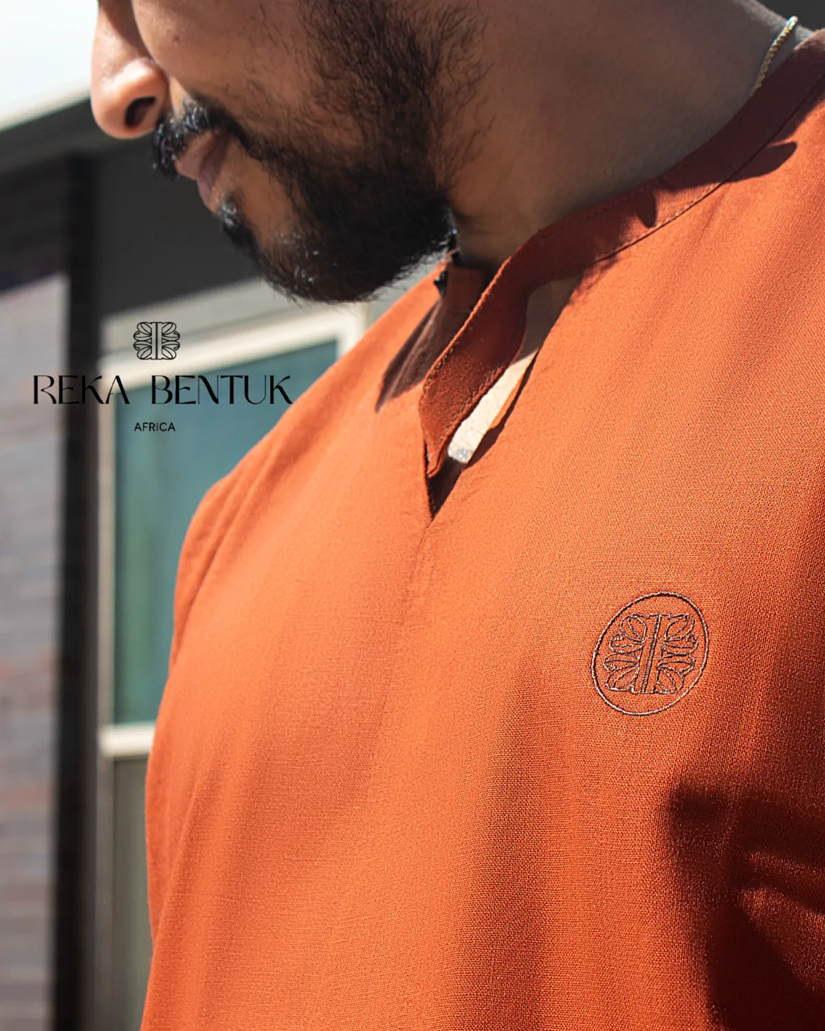 Casual Orange Top detail 2
